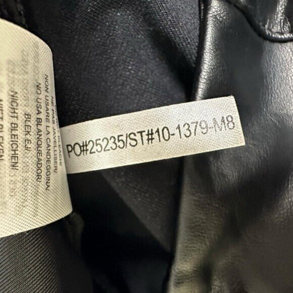 Lysse S Hi Waist Vegan Leather Leggings Pants Black 1379 Slimming Stretch - Picture 7 of 8